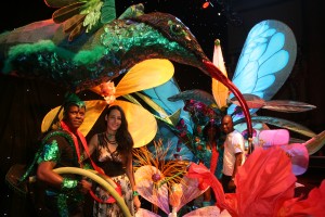 Last year’s tropically inspired winning Carnival King & Queen with their amazingly talented designers.  (Image Max Farrar)